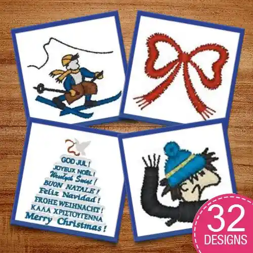 Bargain All Things Winter Embroidery design pack by Heavenly Designs, Embroidery Packs on EmbroideryDesigns.com