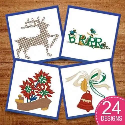 Winter Greetings Embroidery design pack by Heavenly Designs, Embroidery Packs on EmbroideryDesigns.com Cheap