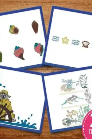 Ocean Dwellers Embroidery design pack by Heavenly Designs, Embroidery Packs on EmbroideryDesigns.com Modern