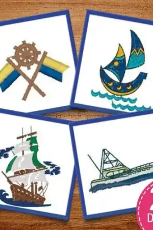 Lets Set Sail Embroidery design pack by Heavenly Designs, Embroidery Packs on EmbroideryDesigns.com Top Rated