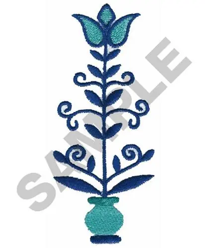 FLOWER IN A VASE Embroidery Design In Demand