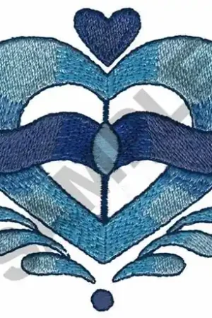 Authentic HEART EMBLEM Embroidery Design