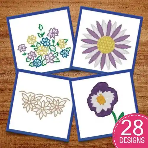 Delicate Blooms Embroidery design pack by Heavenly Designs, Embroidery Packs on EmbroideryDesigns.com Secure Checkout