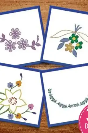 Assorted Wildflowers Embroidery design pack by Heavenly Designs, Embroidery Packs on EmbroideryDesigns.com Exclusive