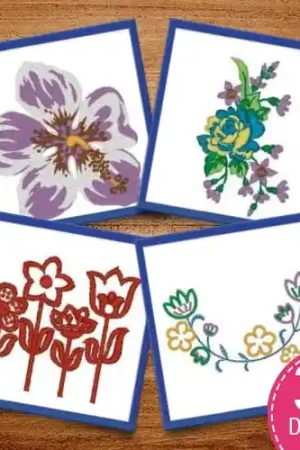 Limited Edition Floral Beauties Embroidery design pack by Heavenly Designs, Embroidery Packs on EmbroideryDesigns.com