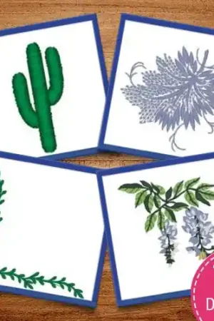 Plants & Leaves Embroidery design pack by Heavenly Designs, Embroidery Packs on EmbroideryDesigns.com Affordable