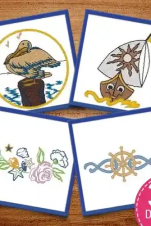 Weekend Sale Beach Paradise Embroidery design pack by Heavenly Designs, Embroidery Packs on EmbroideryDesigns.com