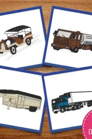 Warranty Included Vehicles & Trucks Embroidery design pack by Heavenly Designs, Embroidery Packs on EmbroideryDesigns.com