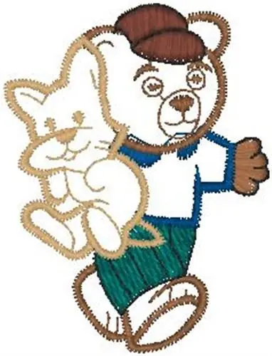 Teddy With Cat Embroidery Design Limited Time
