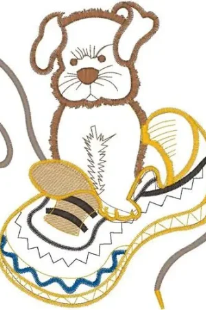 Puppy In Shoe Embroidery Design Limited Time