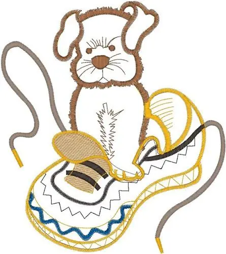 Puppy In Shoe Embroidery Design Limited Time