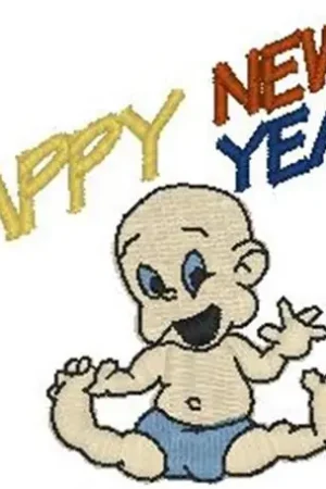 Time-Limited New Year Baby Embroidery Design