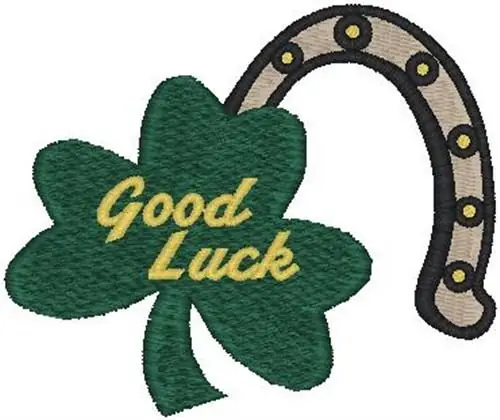 Bargain Shamrock with Horseshoe Embroidery Design