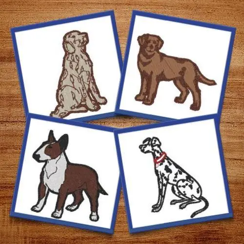 Dogs 1 Embroidery design pack by Heavenly Designs, Embroidery Packs on EmbroideryDesigns.com Modern