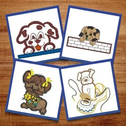 Crafted Puppies Embroidery design pack by Heavenly Designs, Embroidery Packs on EmbroideryDesigns.com