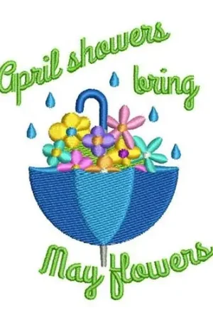 APRIL SHOWERS Embroidery Design Shop Now