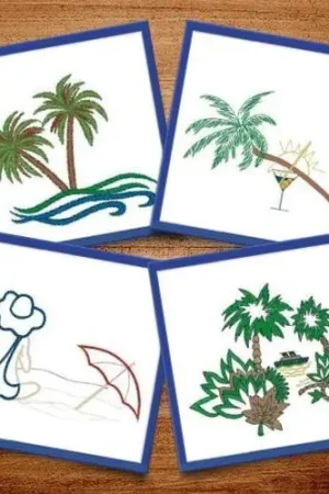 Beach side Embroidery design pack by Heavenly Designs, Embroidery Packs on EmbroideryDesigns.com Best Price