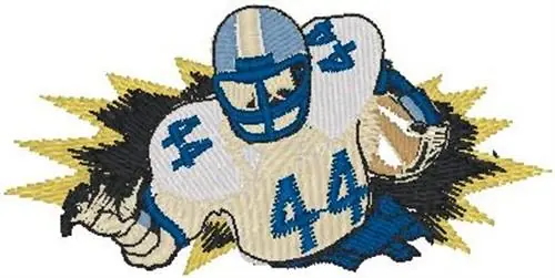 Warranty Included Halfback Embroidery Design