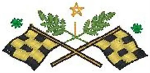 Checkered Flags Embroidery Design Best Seller