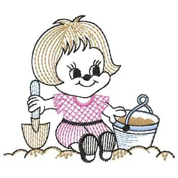Best Choice Girl At Beach Embroidery Design