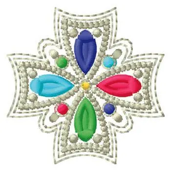 Free Shipping Maltese Cross Embroidery Design