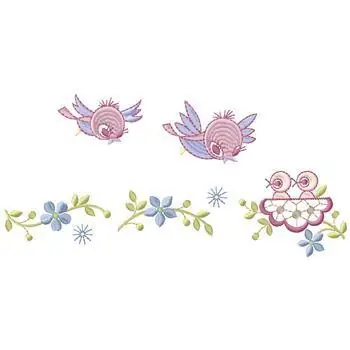 Bird Family Embroidery Design Trusted Brand