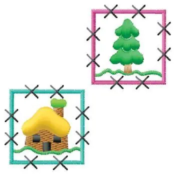 Price Drop Christmas Tree And House Embroidery Design