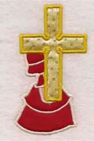 Applique Sun Bonnet Cross Embroidery Design Limited Time