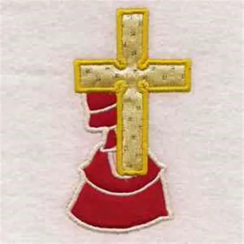 Applique Sun Bonnet Cross Embroidery Design Limited Time