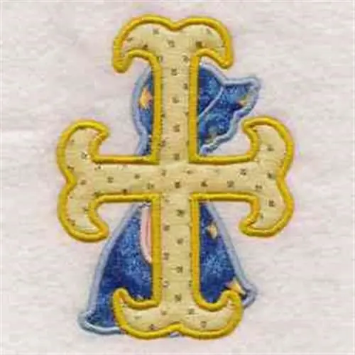 Trending Applique Sun Bonnet Cross Embroidery Design