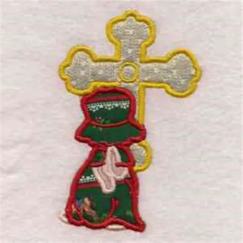Must Have Applique Sun Bonnet Cross Embroidery Design