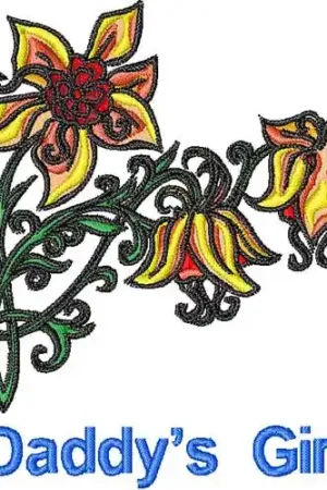 Daddys Girl Embroidery Design Sale