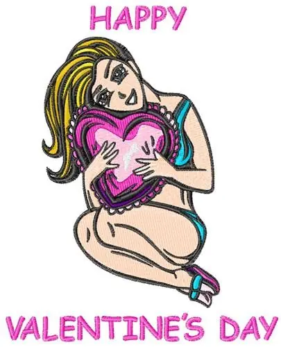 Heart Girl Embroidery Design Super Sale