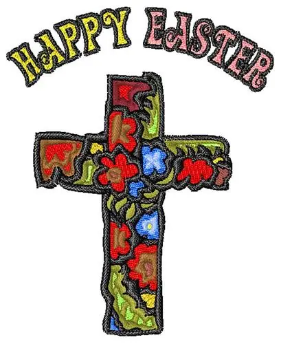 Easter Flower Cross Embroidery Design Buy Today