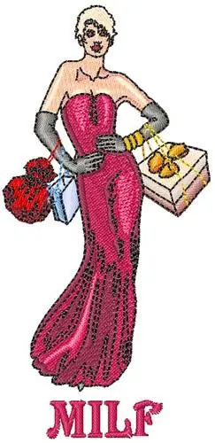 Sexy Woman Embroidery Design Authentic