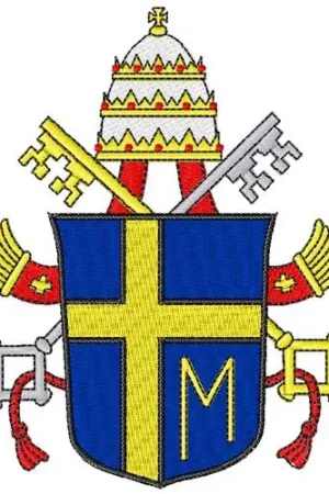 Catholic Pope Crest Embroidery Design Best Price