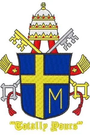 Exclusive Offer Catholic Pope Crest Embroidery Design