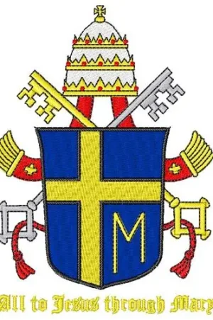 Viral Catholic Pope Crest Embroidery Design