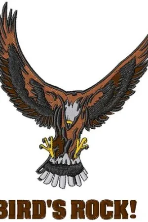 Markdown Birds Rock Embroidery Design