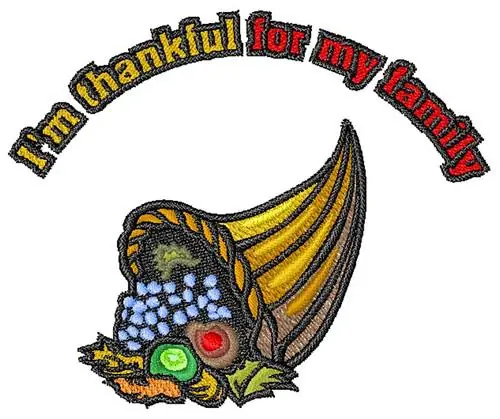 Free Delivery Thankful for Family Embroidery Design