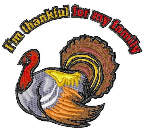 Free Returns Thankful for Family Embroidery Design