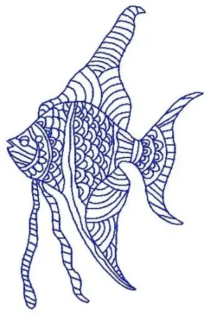 Angel Fish Embroidery Design Money Back Guarantee