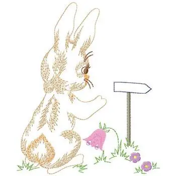 Easter Rabbit Embroidery Design Today Only
