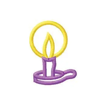 Popular Christmas Candle Embroidery Design