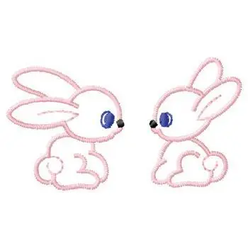 Place Order Bunnies Embroidery Design