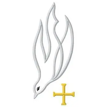Wholesale Dove And Cross Embroidery Design