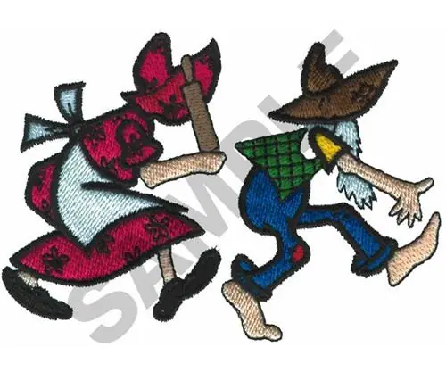 ANIMATED MA & PA Embroidery Design Luxury