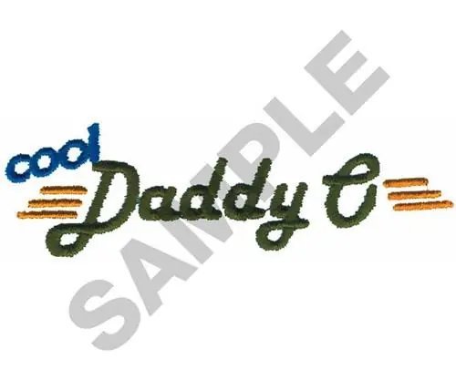 Authentic COOL DADDY O Embroidery Design