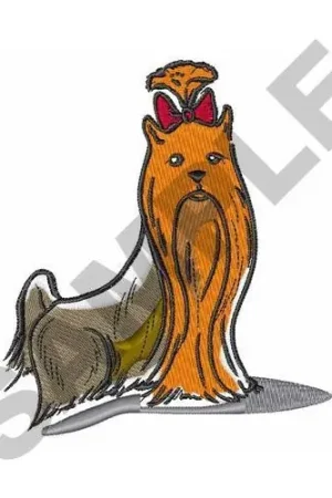 YORKSHIRE TERRIER Embroidery Design Handmade