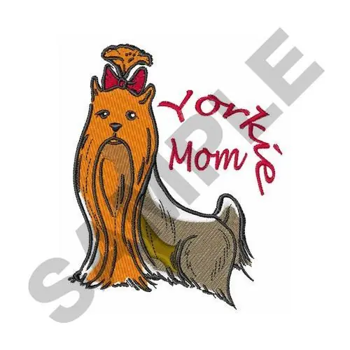 YORKIE MOM Embroidery Design Get Yours